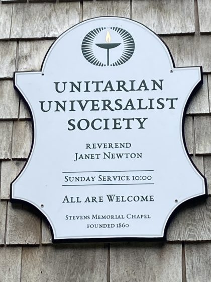 Sign on Chapel